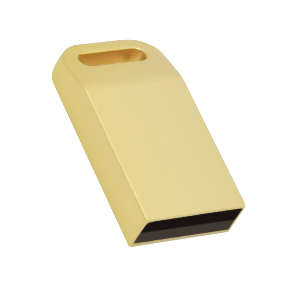 Gold Индивидуальный Логотип, мини USB флеш-накопители 64 ГБ 32 ГБ 16 ГБ, Usb флешка большой емкости, Usb флеш-накопитель 128 Мб, водонепроницаемый u-диск для прополки - Цвет: Gold