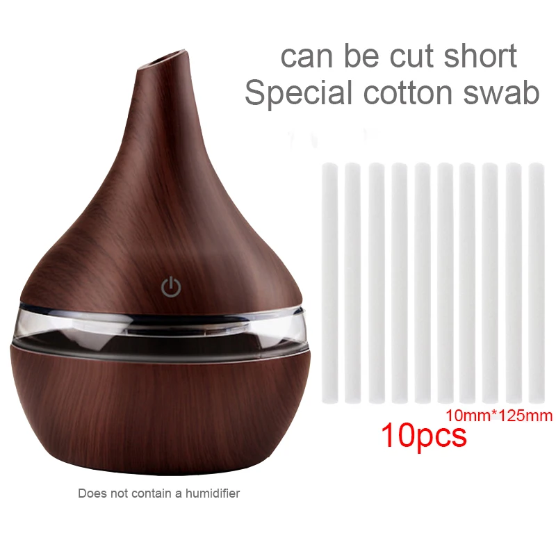 

10 Pieces 10mm*125mm Humidifiers Filters Cotton Swab for USB Air Ultrasonic Humidifier Aroma Diffuser Replace Parts Can Be Cut