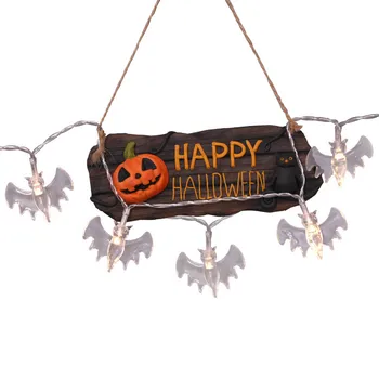 

Warm White Bat Vampire LED String Lights Halloween Horror Decorative Lighting String for Halloween Party Decor 0730#