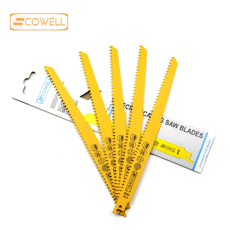 

35% OFF SCOWELL 9" 6TPI High Carbon Steel Reciprocating Saw Blades Fast Cutting Wood Plastic Recipe Sabre Saw Jigsaw Blade