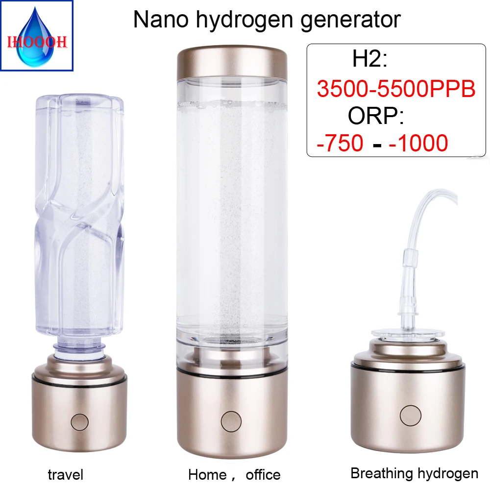 

Nanometre High Hydrogen Water Cup SPE H2 generator lonizer Multifunctional water cup breathing hydrogen IHOOOH maker