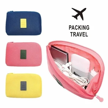 

Digital Cable Charger Headphone Mouse Bag Portable Mesh Sponge Bag Power Bank Holder Bag Dashpot