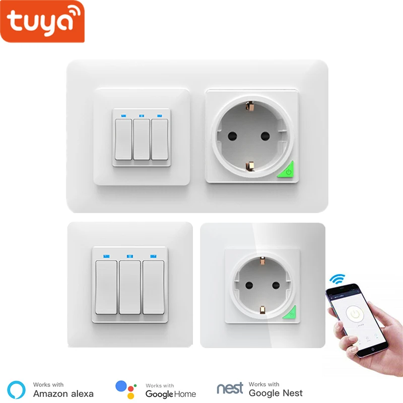 110 V 240 Wi Fi розетки умный светильник переключатель приложение Tuya Беспроводной