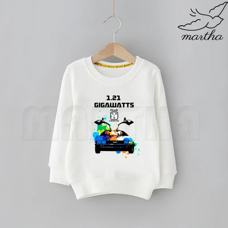 DMC Delorean/худи для маленьких девочек с героями мультфильмов «снова в будущее»; Детский свитер; повседневные толстовки; осенне-зимняя одежда с капюшоном - Цвет: A