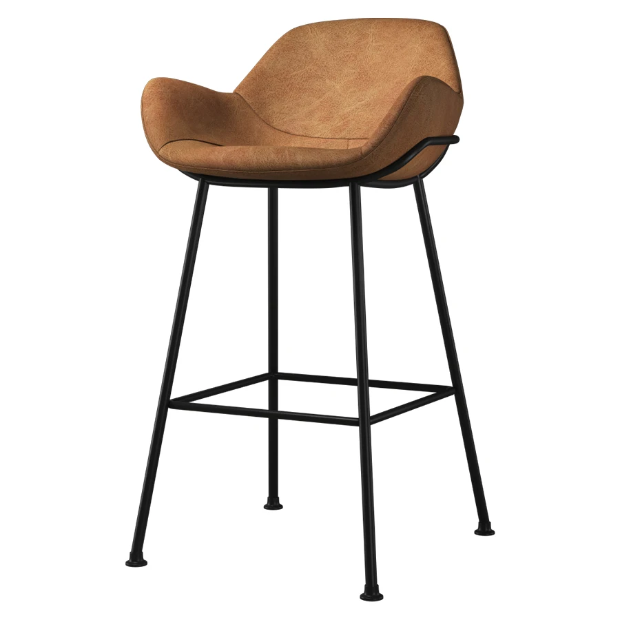 Iron bar chair modern minimalist high back home stool nordic front desk | Мебель