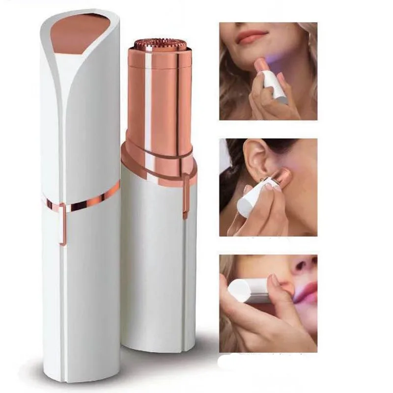 

Portable Size Painless Electric Hair Remover Women Lipstick Shaver Razor Wax Trimmer Shaving Machine Female Body Facial Tools