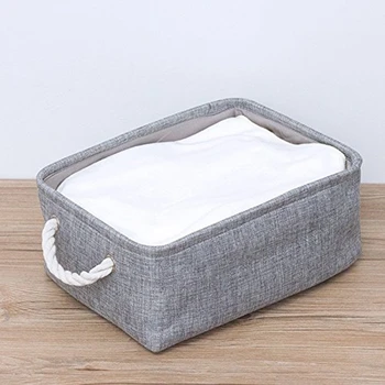 

Laundry Basket Storage Basket with handles Cabinet Organizer Storage Box for ClothesTowels Bed Linen Storage (Grey)