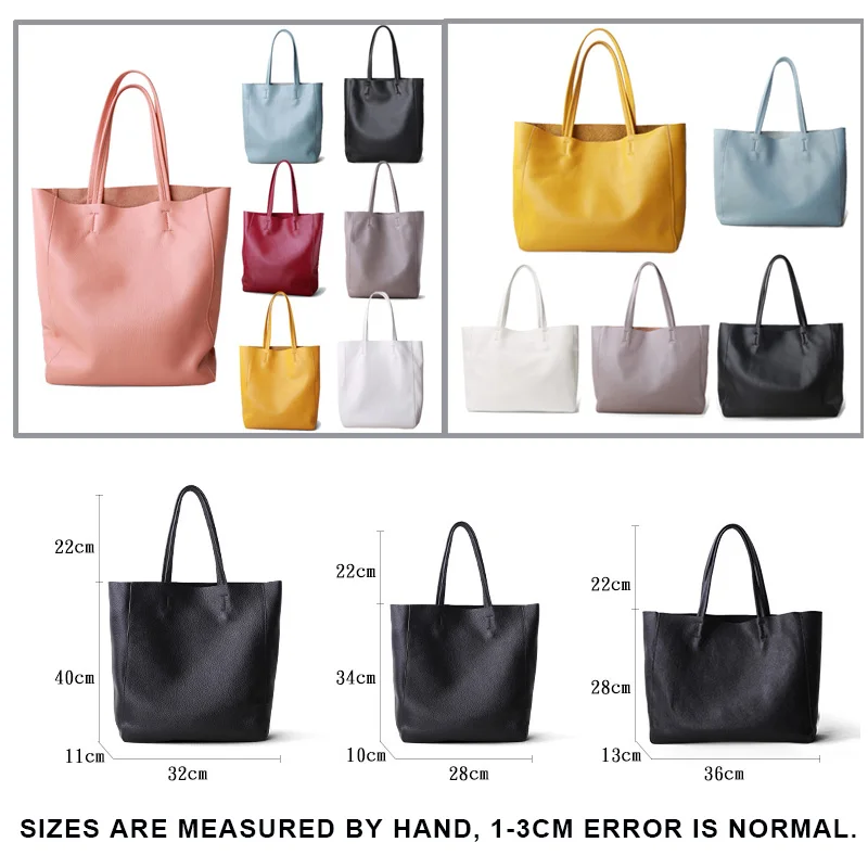 Women Luxury Bag Casual Tote Female Fashion Summer Beach Handbag Lady Popular Soft Cowhide Genuine Leather Shoulder Shopping Bag - 图片 6