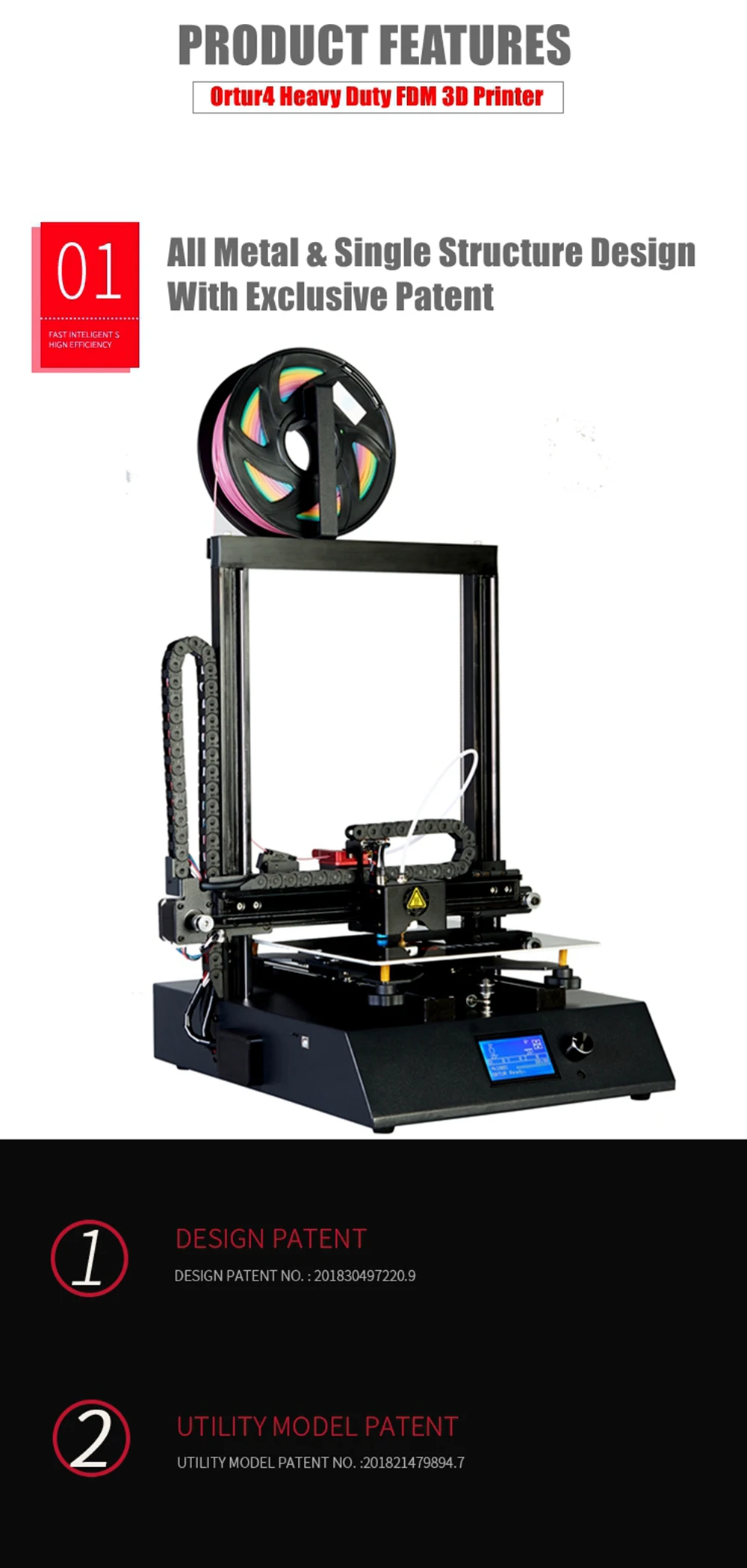 Dongguan Ortur 3d металлический большой размер diy 3d принтер Ortur4-V1 обновленная версия с линейными направляющими для X Y Z Axes 3d принтер