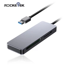 Rocketek gleichen zeit lesen 5 karte usb 3.0 typ C speicher kartenleser adapter für micro sd/tf CF MS XD compact flash microsd computer