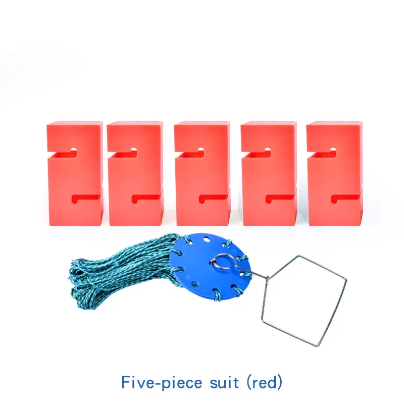 red 5pcs Ruizhi дети сотрудничают, чтобы построить башню на открытом воздухе командная игра реквизит детский сад Сенсорное оборудование игрушки для детских спортивных игр RZ1172 - Цвет: red 5pcs