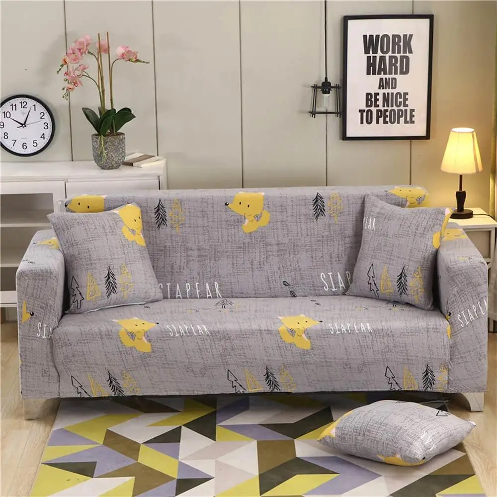 Желтый динозавр авокадо сшивание диван Чехол стрейч эластичный спандекс/полиэстер стул Loveseat L форма диван протектор
