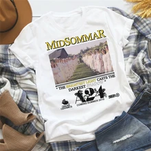 Midsommar A24 унисекс белая рубашка большой размер футболка дизайн Diy