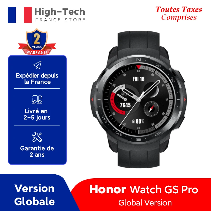 Смарт-часы Honor Watch GS Pro глобальная версия 25 дней автономной работы 24/7 пульсометр