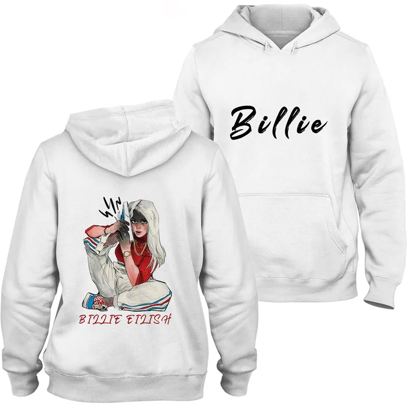 as the picture Новая мода Billie Eilish танцевальная унисекс толстовка с принтом Куртка Пуловер Толстовка - Цвет: as the picture
