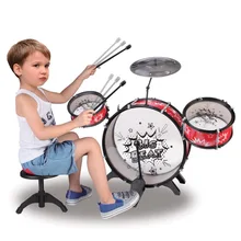 Large Size CHILDREN'S Jazz Drum Kit Model Jazz Drum Pedal Toy Drum Music Beat Musical Instrument Toy Stall Wholesale