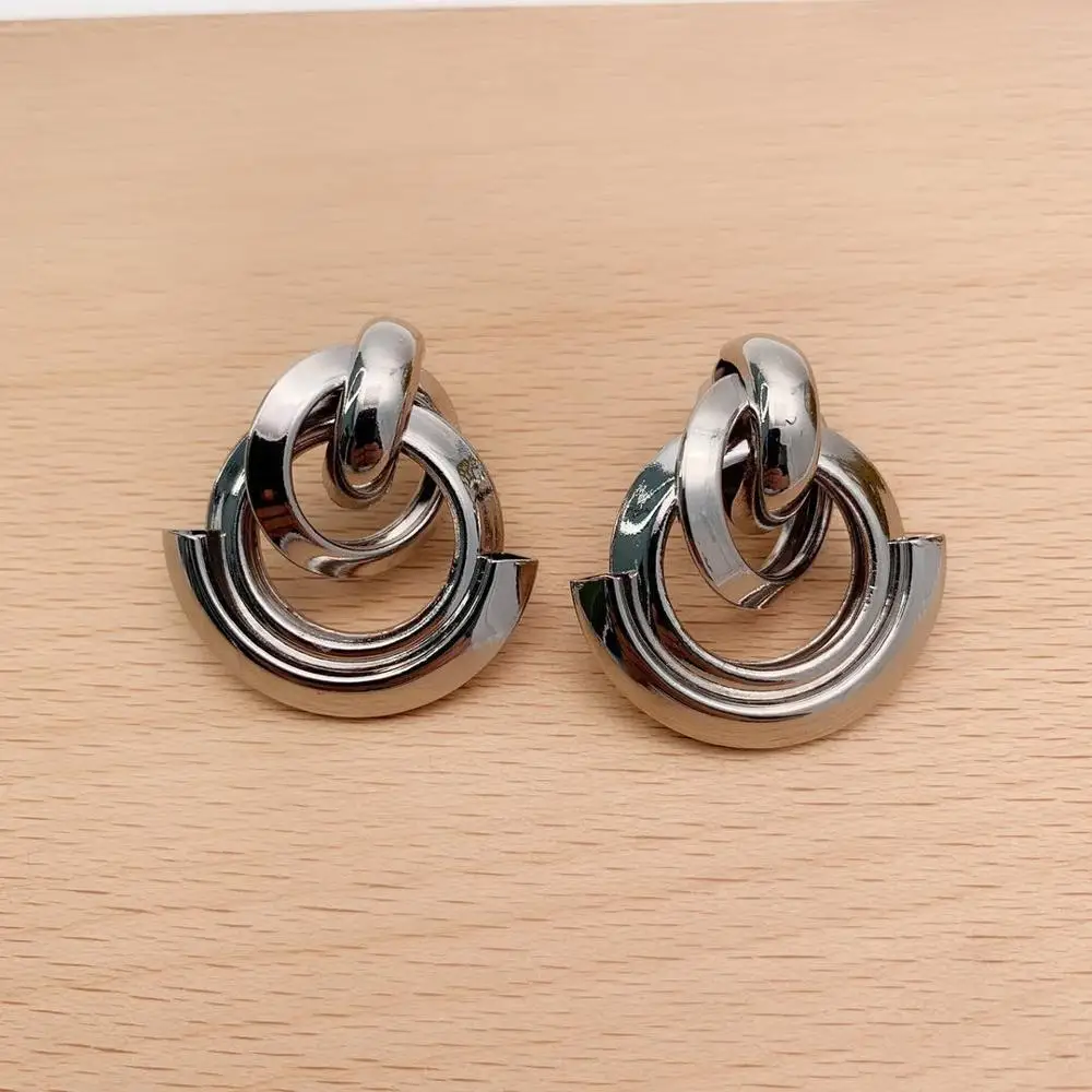 Серьги из родия модные ювелирные серьги свадебные подарки женские аксессуары