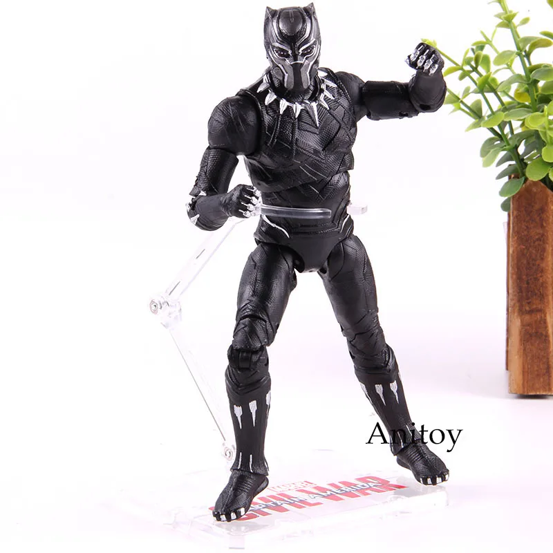Черная фигурка героя Marvel пантера ПВХ Коллекция Модель игрушки для мальчиков подарок 17 см