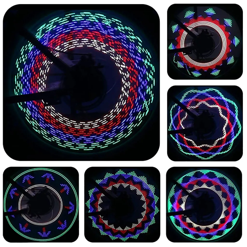 2 шт. велосипедные шины клапанные огни велосипедные Колесные колпаки 32LED фонари велосипедные огни езда Силиконовое горное колесо огни спицы