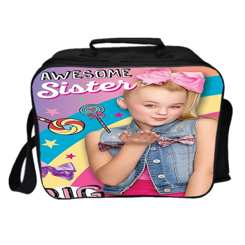 Jojo Siwa сумка-холодильник для детей, для мальчиков и девочек, сумка-холодильник, утеплитель, Модная студенческая Рабочая, новая практичная красивая сумка для ланча