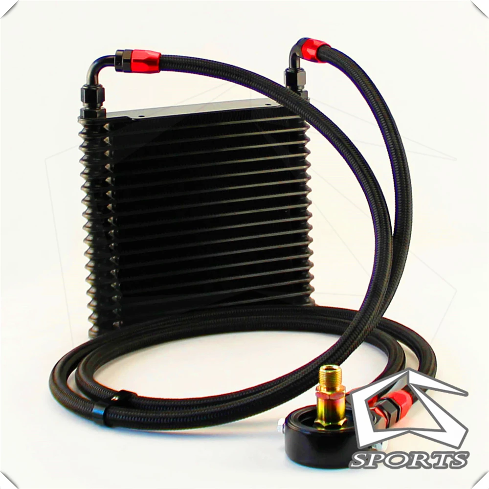 

Universal 32mm Oil Cooler 17 Row AN8 Filter Adapter Hose Kit track / race car