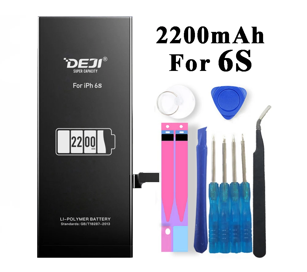 Deji аккумулятор для iPhone 5S, SE 6 6s 7 1800 мАч-2200 мАч емкость встроенные литий-полимерные аккумуляторы+ инструменты для Apple 5S SE 6 6s 7 батарея