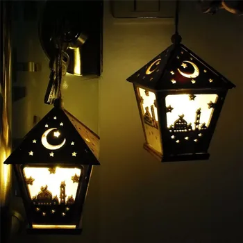 

2020 Ramadan Decorations Handmade Wooden Lanterns Decorative Lanterns Islamic Decoration Eid Mubarak Ornamental Ramadan Light