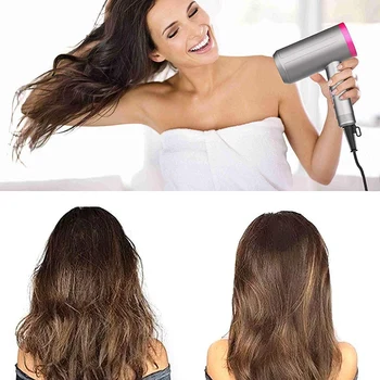 

NEW-Portable Folding Hair Dryer Radiation Free Ionic Infrared Low Noise Compact Blow Dryer Best For Pregnancy Kids Use