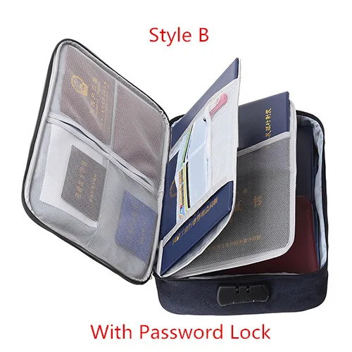 Doctual, мужская сумка, большая емкость, для путешествий, для паспорта, кошелек, для карт, органайзер, мужская, бизнес, водонепроницаемая, для хранения, упаковка, для дома, аксессуары, товар - Цвет: B Style Dark Blue