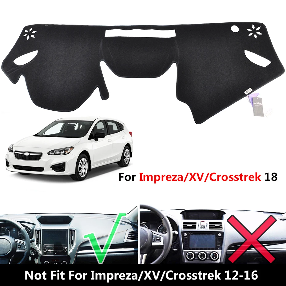 For XV-LHD 18 Автомобильный коврик для приборной панели для Subaru XV Impreza 2012- Forester SJ - Название цвета: For XV-LHD 18