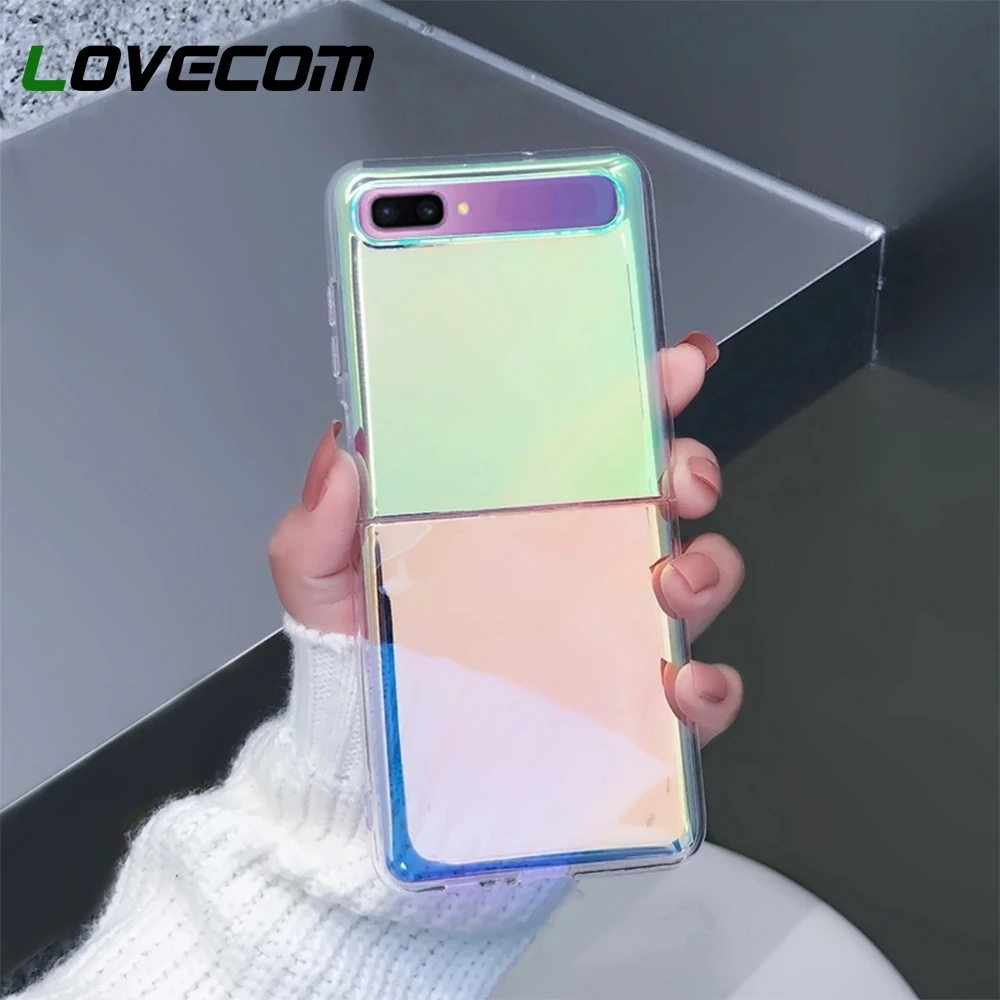 Laser Clear Phone Case For Samsung Galaxy Z Fold 3 Fold 2 5G Shockproof Soft Bumper For Samsung Galaxy Z Flip Transparent Cover case for galaxy z flip3