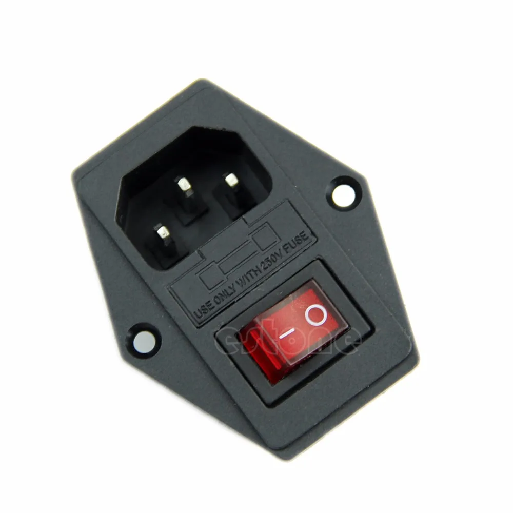 1 шт. Новый Черный Красный AC 250V 10A 3 Клеммная розетка с держателем