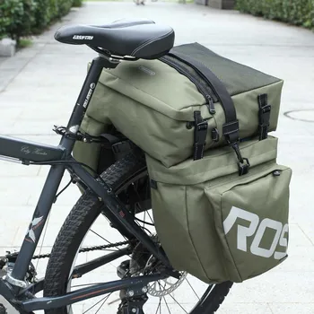 

ROSWHEEL 3 in 1 Multifunction Road MTB Mountain Bike Bag Bicycle Pannier Rear Seat Trunk Bag