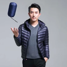 Сверхлегкий мужской 90% белый пуховик на утином пуху зимнее пуховое пальто водонепроницаемая пуховая парка Верхняя одежда Куртка-пуховик для мужчин s