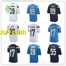 Лос-Анжелес А+++ качество Детская Молодежная Мелвин Гордон 28 Joey Bosa 99 Philip Rocks 17 Junior Seau 55 Keenan Allen 13 jersey