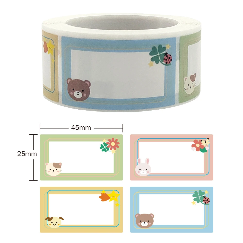250Pcs Package Stationery Label White Label Write Name Sticker Blank Sticker Child Stationery