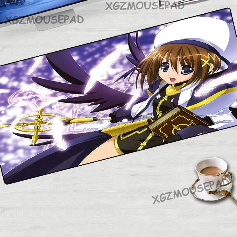 

XGZ Diy Extra Large Mouse Pad Black Lock Edge Japanese Anime Card Girl Sakura Computer Desk Pad Ultra-thin Rubber Non-slip