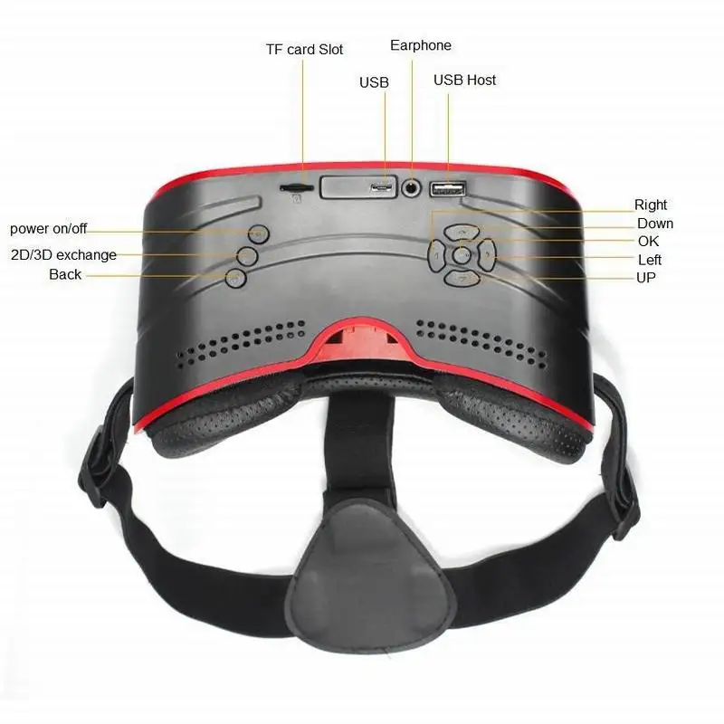 Wifi 1G/8G виртуальной реальности 3D очки четырехъядерный все в одном VR гарнитура Android 4,4 Bluetooth