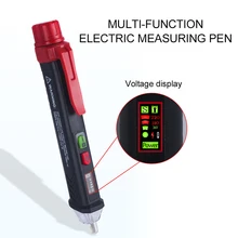 Display digital de indução caneta elétrica multi-função testador elétrico ponto de interrupção de alta precisão alarme de luz de alarme de som seguro
