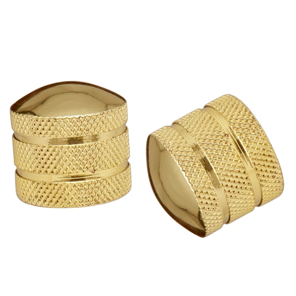Heavy Duty Golden Volume Tone Control Metal Knob For Guitar Bass Pack Of 2
