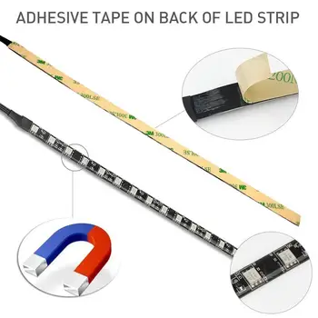 

Computer Magnetic LED Strip Kit, tento lighting Super Strong Magnet Easy to be Fixed on You PC Case -Brightness 2pcs jk1080