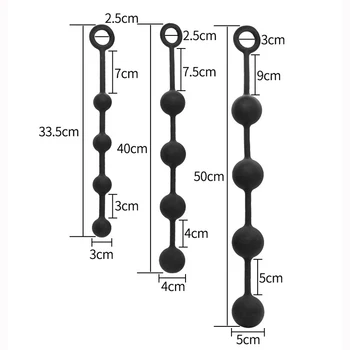 3-5CM Big Anal Beads Balls Long Butt Plug Adult Sex Toys For Women Men Anus Expansion Stimulator Prostate Massgae Anus Dilator 6
