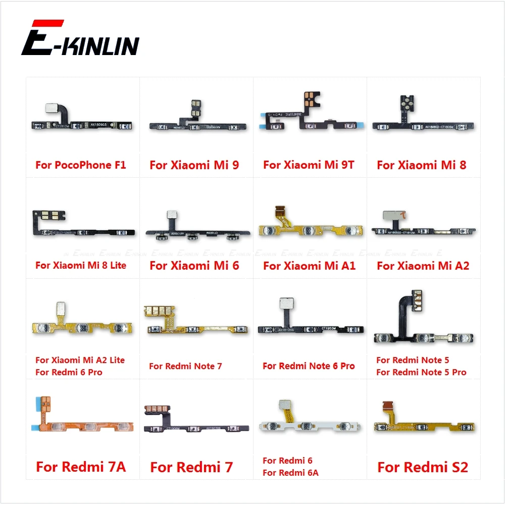 

Power On Off Button Volume Switch Key Flex Cable For XiaoMi Mi 9T Pro 9 8 6 A3 A1 A2 Lite PocoPhone Poco F1