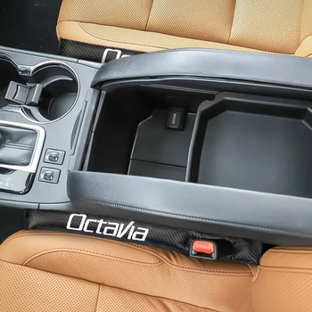 

2pcs Car emblem Auto Seat Gap Pad Filler Spacer Slot Plug Car-styling Accessories For Skoda Octavia Superb Fabia Rapid Kodiaq