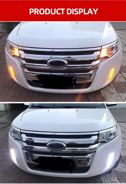 thumbnail image 2 of 2pcs Front Bumper LED Fog Light Turn Signal White Amber For Ford Edge 2011-2014 2 of 9