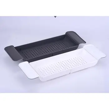 

Tub Bathtub Shelf Caddy Shower Expandable Holder Rack Storage Tray Over Bath Multifunctional Organizer For Bathroom Shower H7ED