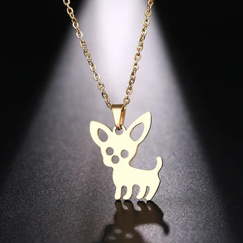 

DOTIFI Stainless Steel Necklace For Women Simple Lovely Kitten Pendant Necklace Engagement Jewelry