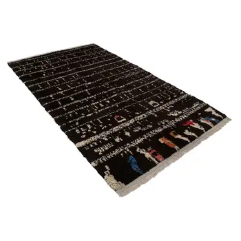 

153x257 Cm Brown Handmade Moroccan Rug-5x8 Ft