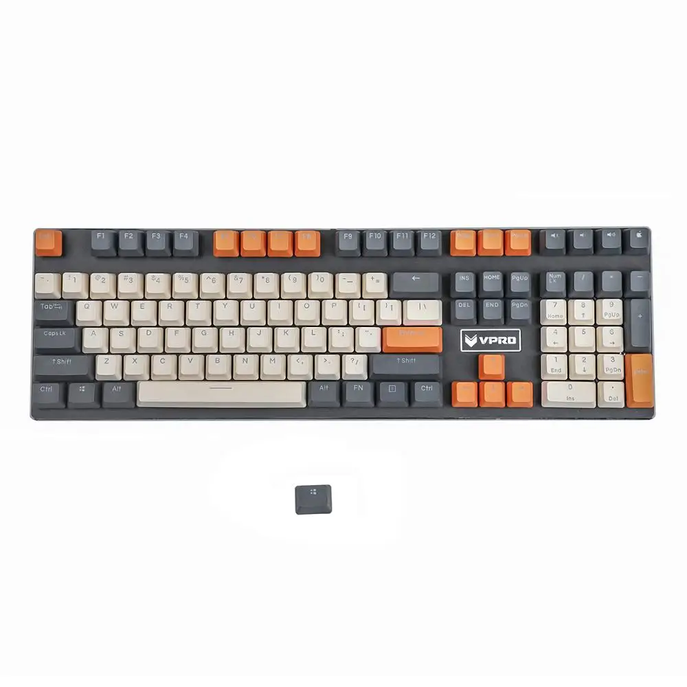 Ymdk Duplo Tiro 108 Tingido Pbt Brilhar Através do Perfil Oem Arco-íris Carbono Pôr do Sol Hana Keycap para mx Switches Teclado Mecânico - Imagem 4