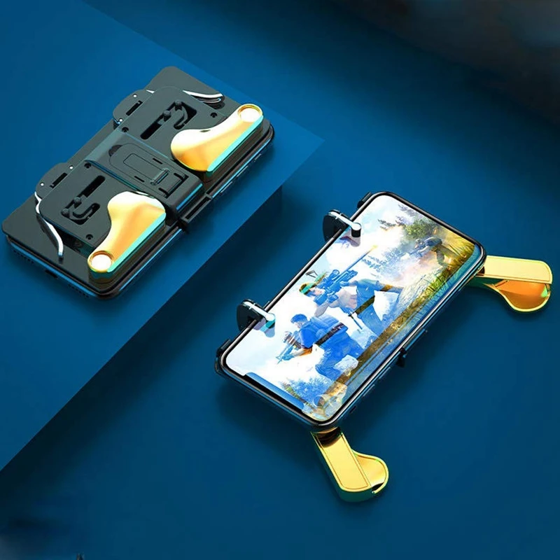  H8 for PUBG Game Controller Gamepad Metal Trigger Shoot Free Fire Gamepad Joystick for IOS Android 